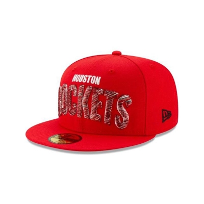 Houston Rockets Gorra | New Era NBA Raised Threads 59fifty Fitted Cap Mexico - Rojos